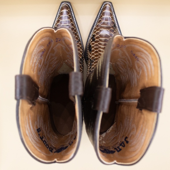 Jar Boots Imitation Snake Skin Western Mexican Boots Men's Size 9.5 - Picture 5 of 8